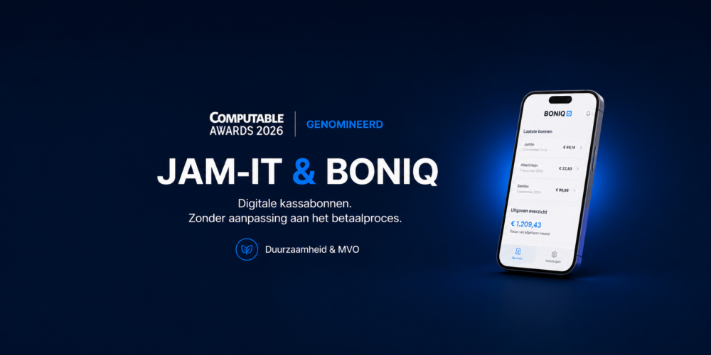 JAM-IT is met BONIQ genomineerd voor de Computable Awards 2026 in de categorie Duurzaamheid en MVO.